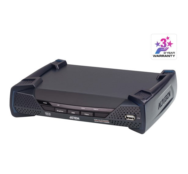 Aten DVI Dual Link KVM over IP Receiver with Dual DC Power, supports up to 2560 x 1600 @ 60 Hz, USB and 3.5mm Audio input and Output Aten DVI Dual Link KVM over IP Receiver with Dual DC Power, supports up to 2560 x 1600 @ 60 Hz, USB and 3.5mm Audio input and Output